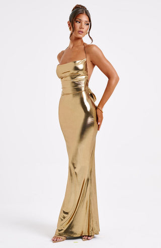 Talisa Maxi Dress - Gold - glavon