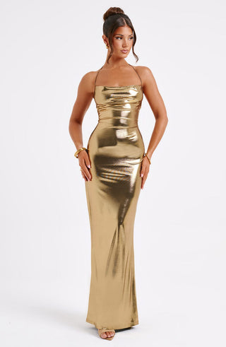 Talisa Maxi Dress - Gold - glavon