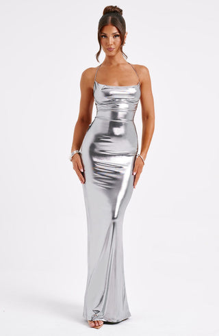 Talisa Maxi Dress - Gunmetal - glavon