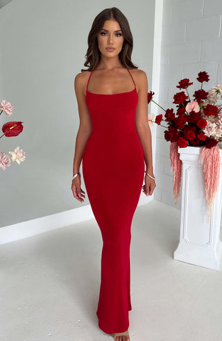 Talisa Maxi Dress - Red - glavon