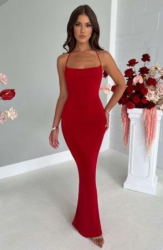 Talisa Maxi Dress - Red - glavon