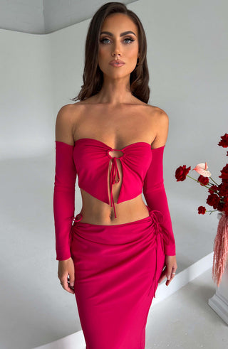 Tana Maxi Skirt - Pink - glavon