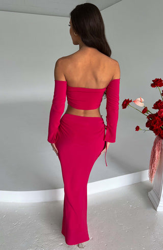 Tana Maxi Skirt - Pink - glavon