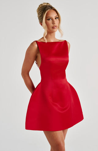 Tate Mini Dress - Red - glavon