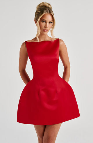 Tate Mini Dress - Red - glavon