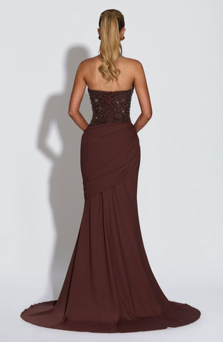 Taylor Gown - Plum Brown - glavon