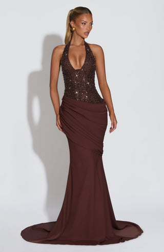 Taylor Gown - Plum Brown - glavon