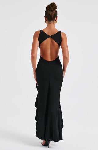 Theadora Maxi Dress - Black - glavon