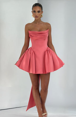Trinity Mini Dress - Coral Pink - glavon