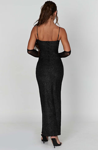 Trixie Maxi Dress - Black Sparkle - glavon