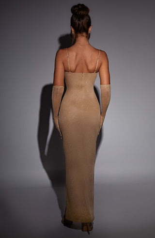 Trixie Maxi Dress - Gold Sparkle - glavon