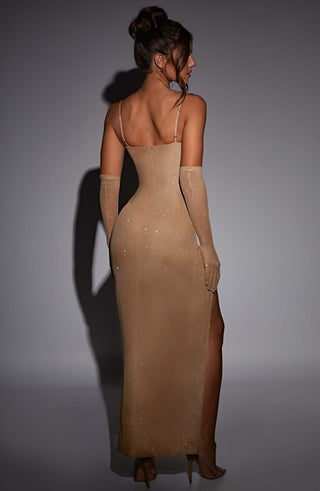 Trixie Maxi Dress - Gold Sparkle - glavon