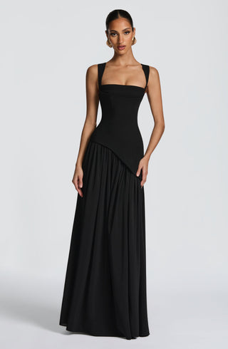 Tullulah Maxi Dress - Black - glavon