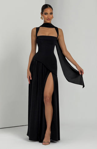 Tullulah Maxi Dress - Black - glavon