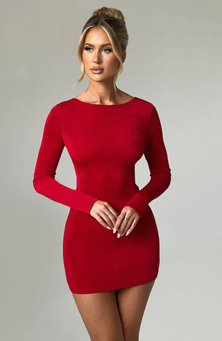 Una Mini Dress - Red - glavon