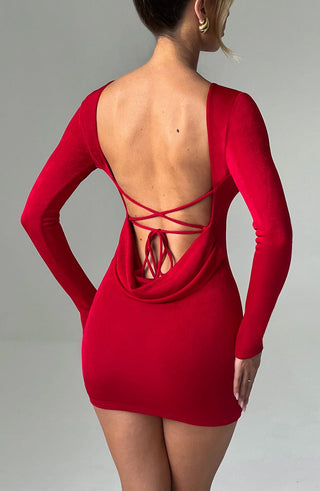 Una Mini Dress - Red - glavon