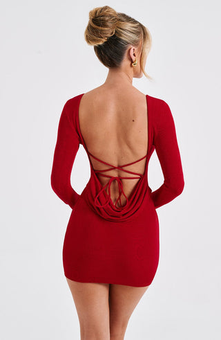 Una Mini Dress - Red - glavon