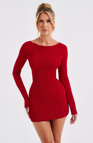 Una Mini Dress - Red - glavon
