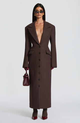 Ursula Coat - Plum Brown - glavon