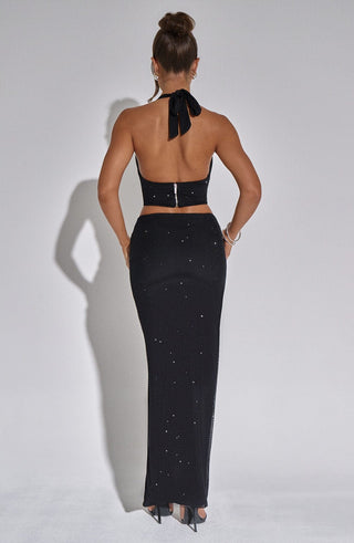 Val Maxi Skirt - Black - glavon