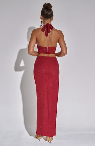 Val Maxi Skirt - Red - glavon
