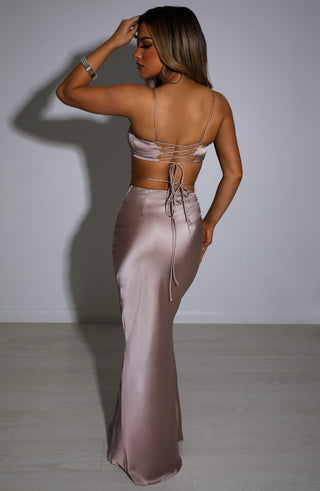 Valeria Maxi Skirt - Champagne - glavon