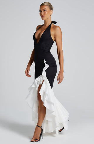 Veronique Maxi Dress - Black/White - glavon