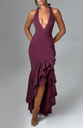 Veronique Maxi Dress - Cherry Lacquer - glavon