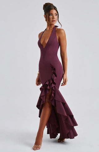Veronique Maxi Dress - Cherry Lacquer - glavon