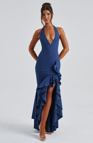 Veronique Maxi Dress - Navy - glavon