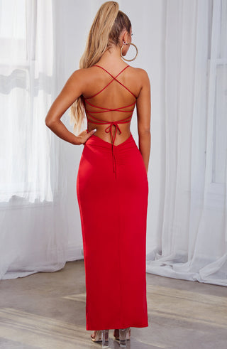 Victoria Maxi Dress - Red - glavon