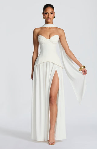 Vietta Maxi Dress - Ivory - glavon