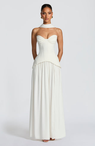 Vietta Maxi Dress - Ivory - glavon