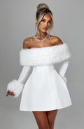 Villanelle Mini Dress - Ivory - Napalia