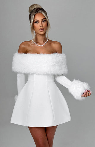 Villanelle Mini Dress - Ivory - glavon