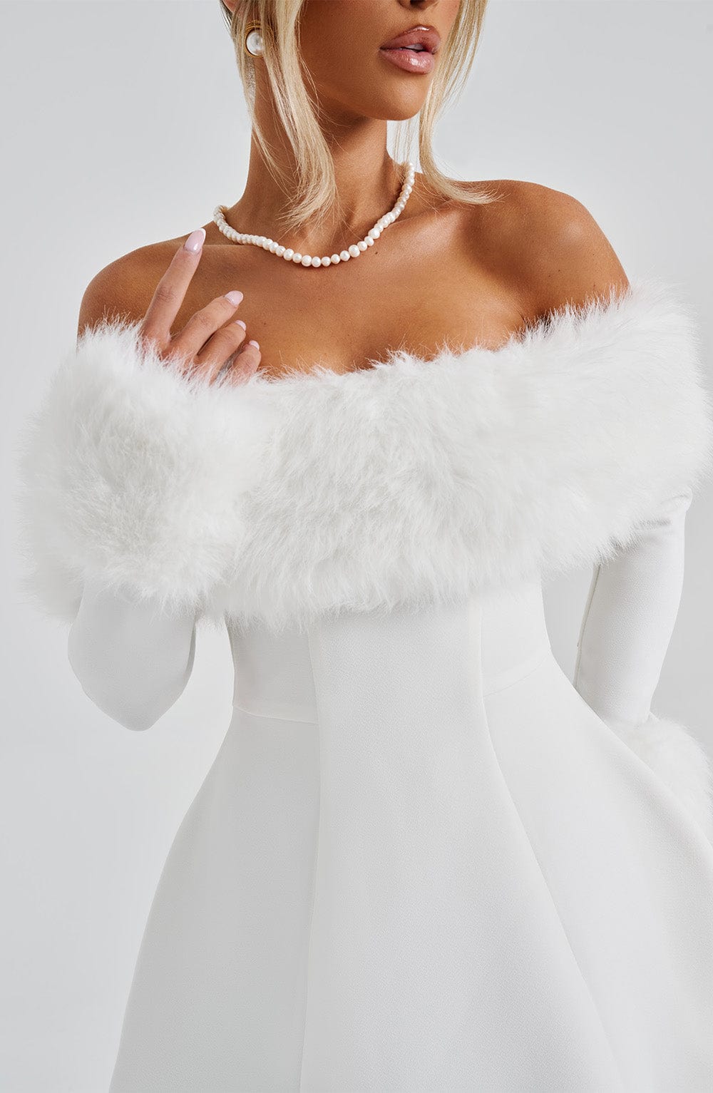 Villanelle Mini Dress - Ivory - Napalia