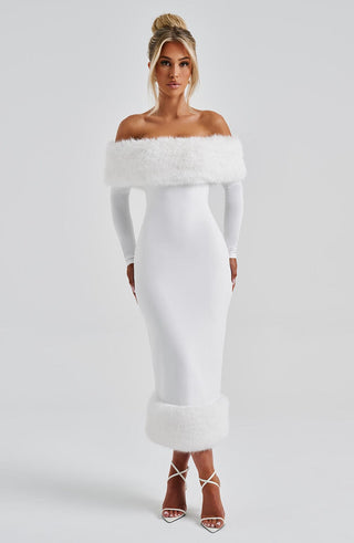 Vittoria Midi Dress - Ivory - glavon