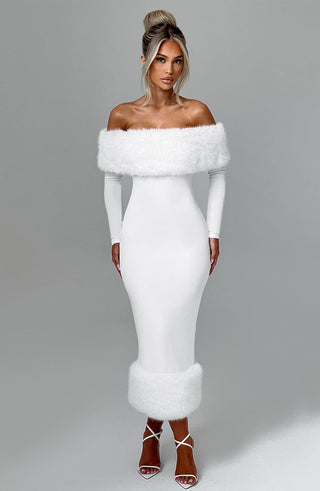 Vittoria Midi Dress - Ivory - glavon
