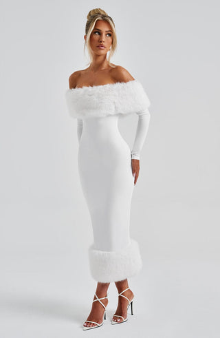 Vittoria Midi Dress - Ivory - glavon