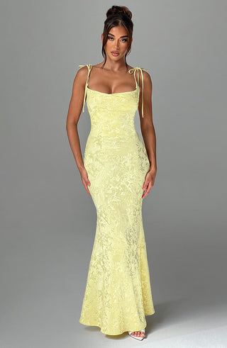 Whitney Maxi Dress - Lemon - glavon