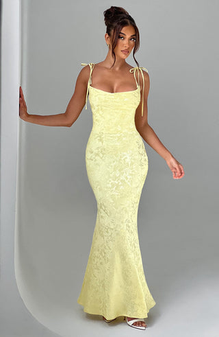 Whitney Maxi Dress - Lemon - glavon