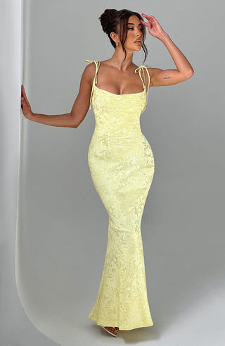 Whitney Maxi Dress - Lemon - glavon