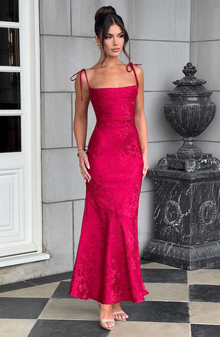 Whitney Maxi Dress - Red - glavon