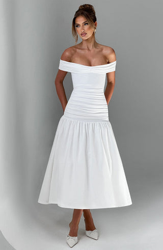 Wilhelmina Midaxi Dress - Ivory - glavon