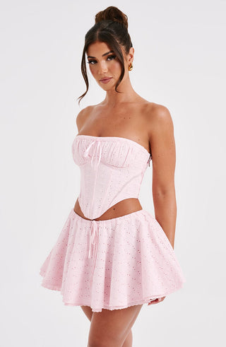Winnie Mini Skirt - Blush - glavon