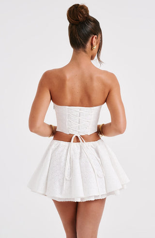 Winnie Mini Skirt - Ivory - glavon