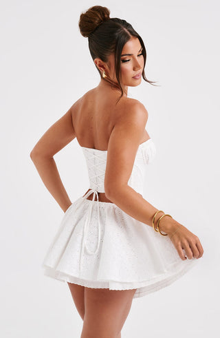 Winnie Mini Skirt - Ivory - glavon