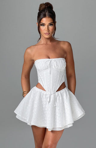 Winnie Mini Skirt - Ivory - glavon