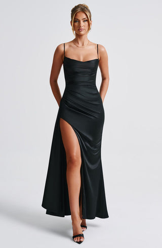 Winona Maxi Dress - Black - glavon