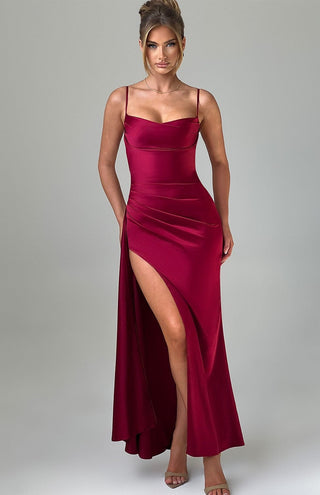 Winona Maxi Dress - Burgundy - glavon